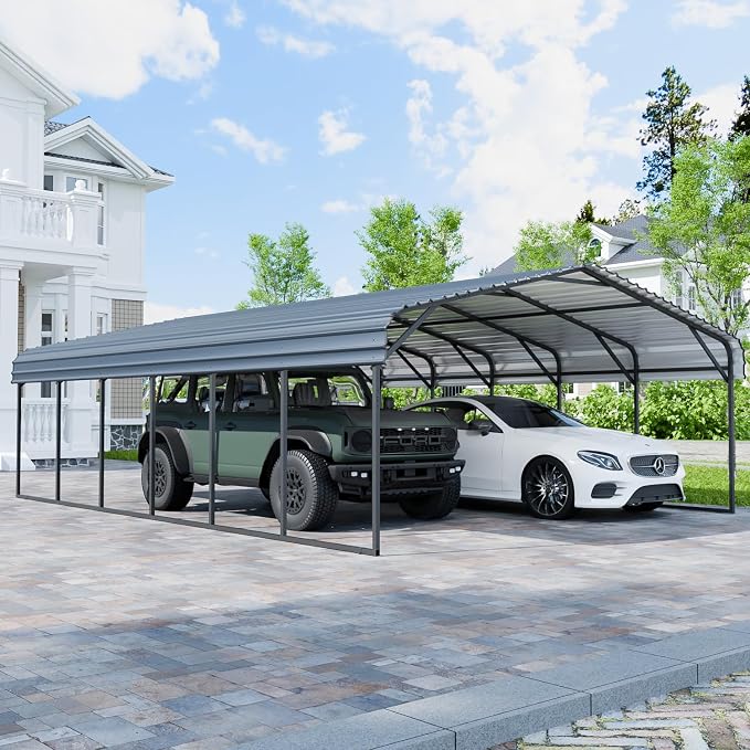 EBE 20'x30' Metal Carport, Heavy Duty Carports Canopy - Image 8