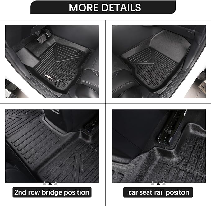 GINOWY-Floor Mats for Chevy Colorado 2023 2024 2025 Crew Cab &GMC Canyon - Image 6