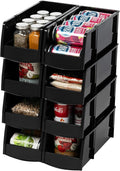 IRIS USA Plastic Shelf Bins Stackable Open Front Storage Bins Plastic Hanging by IRISUSA