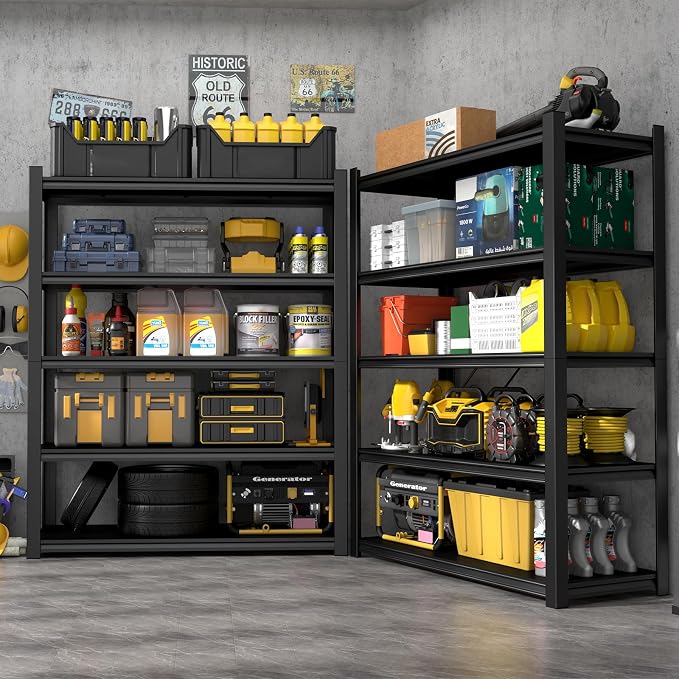 Heavy Duty Shelving, 5-Tier Metal Storage Shelves, Metal Shelves - Image 2