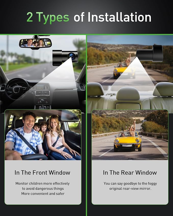 Dash Cam Front and Rear, 4K+1080P WiFi Dual Dash Camera - Image 7