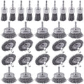 30 Pack Carbon Steel Wire Wheel Brush, Rocaris Cup Brush, Wheel Brush, Pen by Rocaris