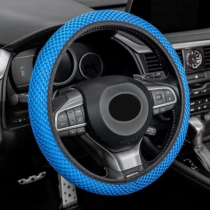 alpmosn Elastic Stretch Steering Wheel Cover, Universal Interior Accessories by alpmosn