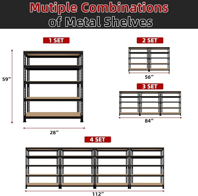 5-Shelf Heavy Duty Shelving - Image 8