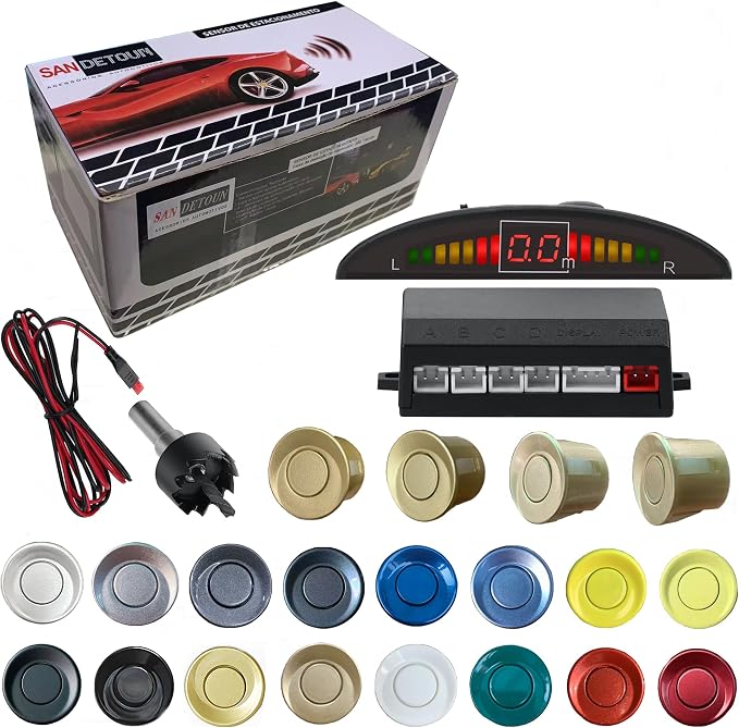 Car Reverse Backup Parking Sensor Radar System kit The LED Display by SANDETOUN
