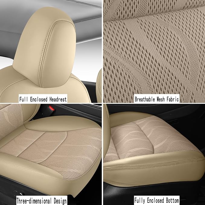 Tesla Model Y Seat Cover Full Set, Faux Leather Tesla Car Seat Cover, Perfect - Image 6