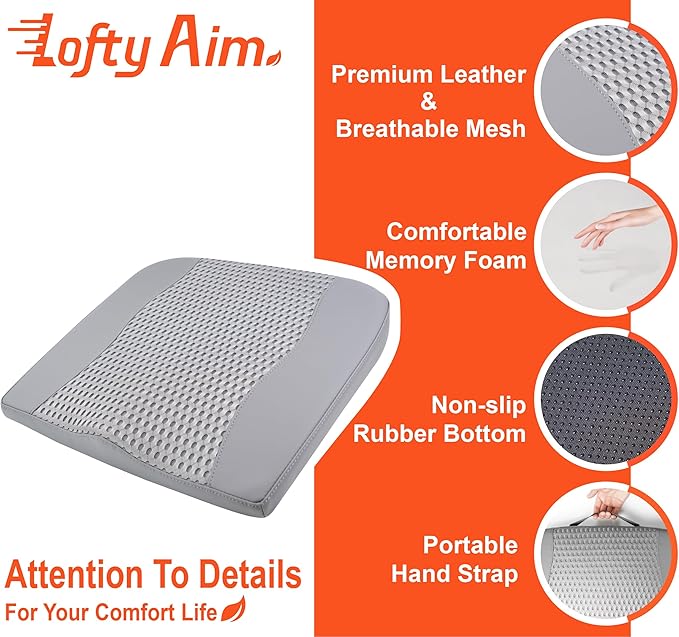 Car Seat Cushion, Comfort Memory Foam Car Cushions - Image 5