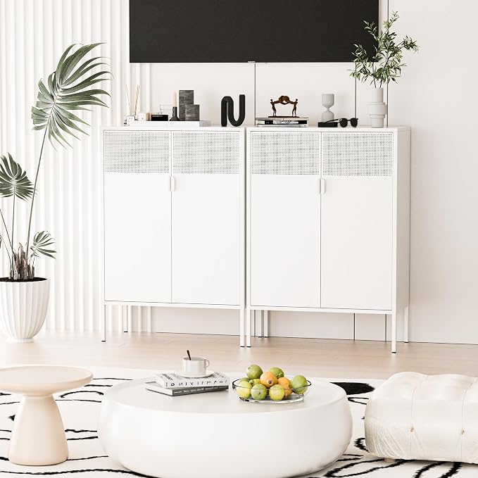 2 Mesh Door Metal Storage Cabinet - Image 7