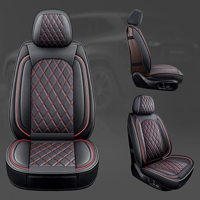 MIROZO Ram Seat Covers Full Set, Faux Leather Truck Seat Covers Compatible - Image 9