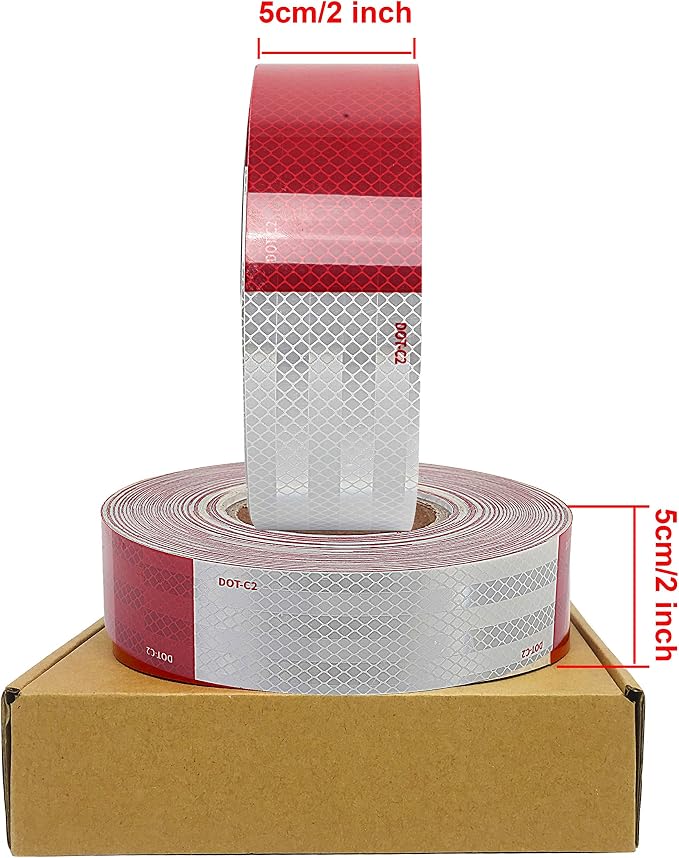 Waterproof Reflective Safety Tape Roll 2"X150' Feet Long Yellow Black DOT C2 - Image 2
