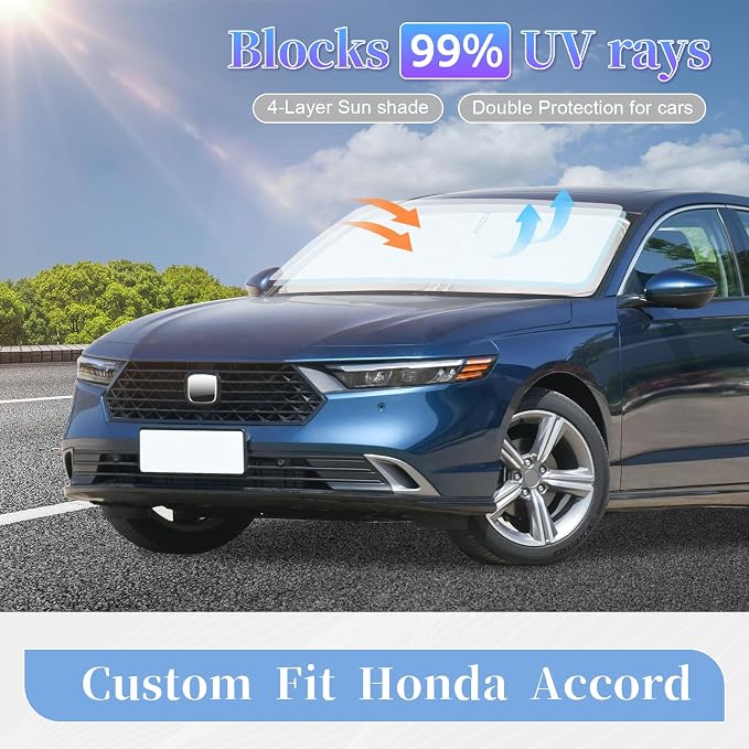 for Honda Accord 2023-2024 2025 2026 Sun Shade Sunshade Windshield Cover - Image 2