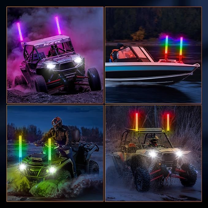 2FT Fat Whip Lights for UTV ATV - Image 7