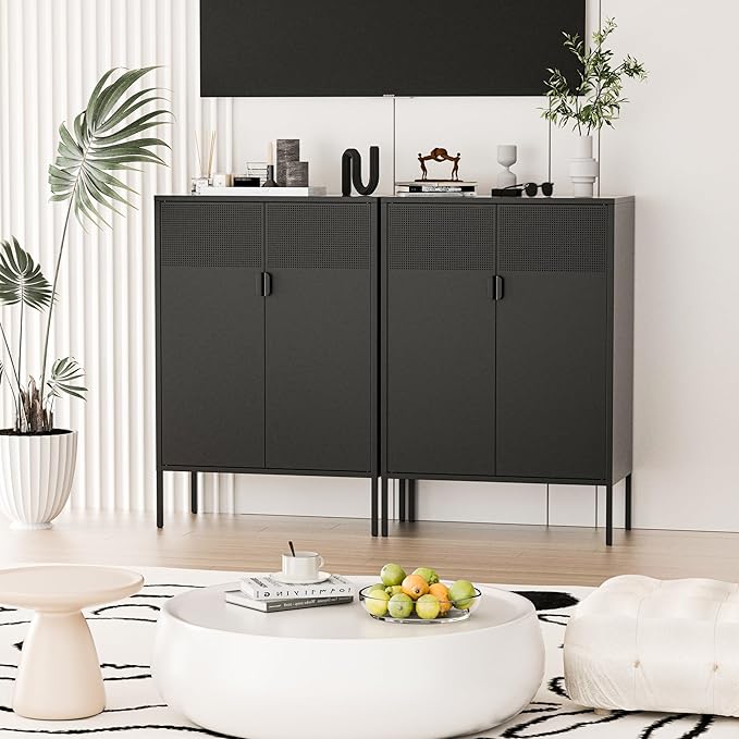 2 Mesh Door Metal Storage Cabinet - Image 5