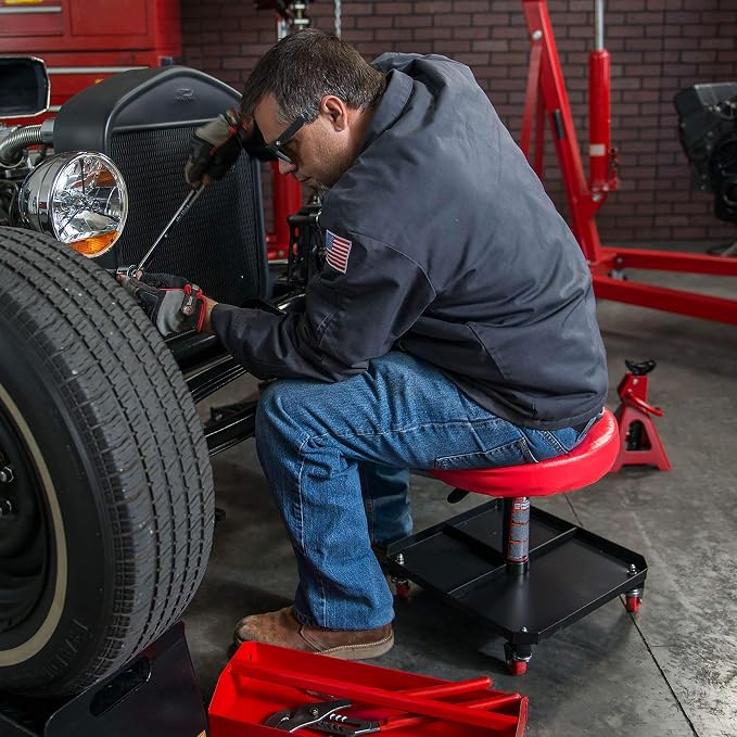BIG RED TR6350 Torin Rolling Pneumatic Creeper Garage/Shop Seat: Padded - Image 2