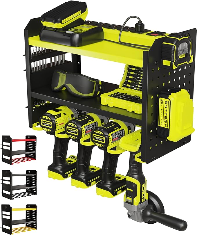 Heavy-Duty Metal Tool Storage Rack by BUILTSTRONG