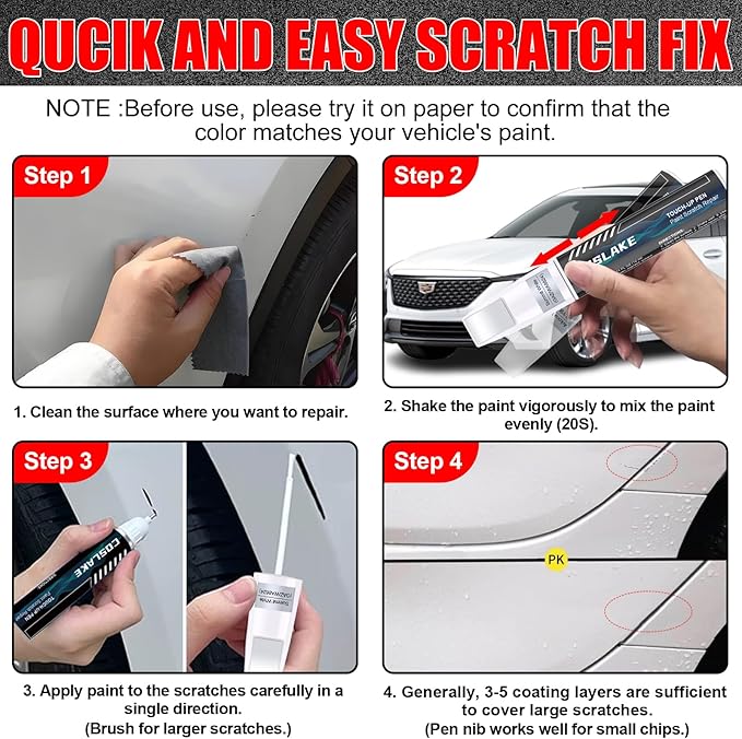 Car Touch Up Paint) for Cadillac, Car Paint Scratch Repair Kit, Quick & Easy - Image 5