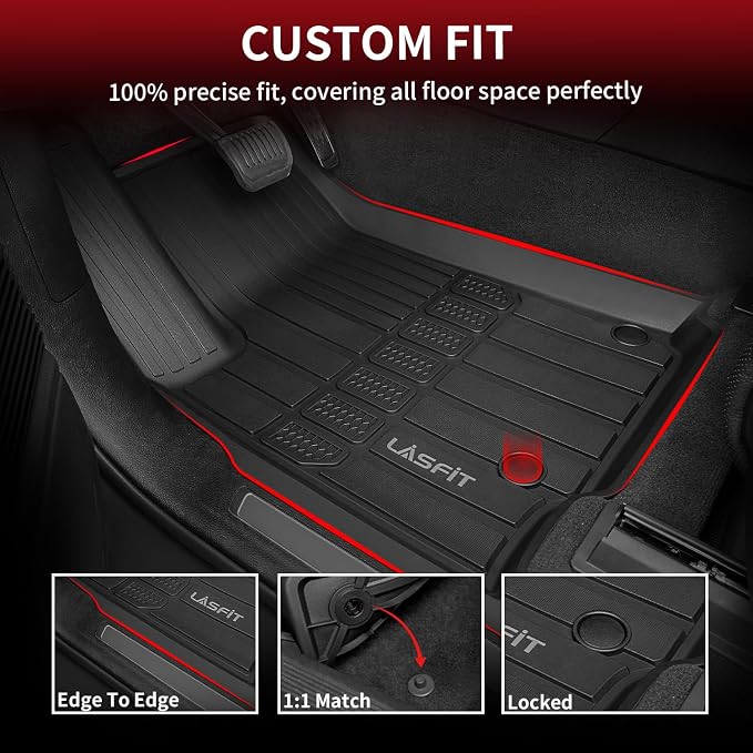 LASFIT Floor Mats for Jeep Grand Cherokee L 2021-2025 All Weather TPE Custom - Image 4