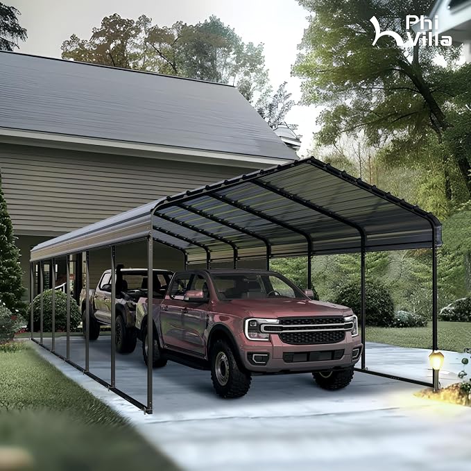 PHI VILLA 12'x30'x8.5 'Metal Carport - Image 2