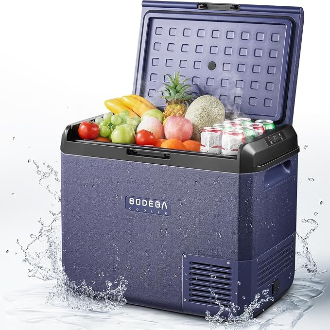 BODEGACOOLER 12v Car Refrigerator, 63QT IPX4 Waterproof Electric Cooler by BODEGA