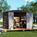 COMHOMA Shed Outdoor Storage Shed Metal, Lockable Doors Tool Sheds by ComHoma