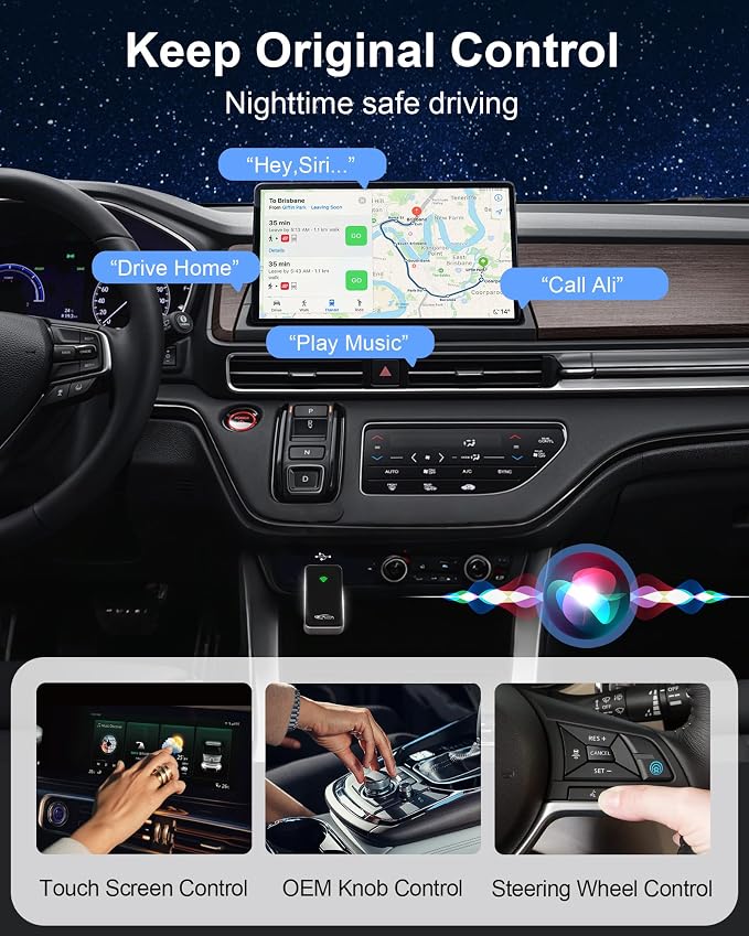 Wireless CarPlay Adapter for iPhone 6+, 2025 Upgraded Mini Carplay Wi-Fi 6 - Image 5