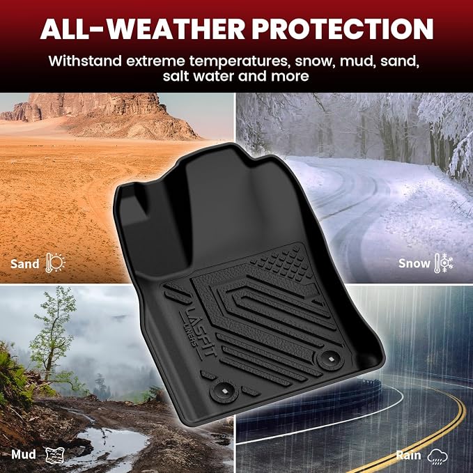 LASFIT Floor Mats Set for Jeep Grand Cherokee 2015 2014 2013, All Weather TPE - Image 4