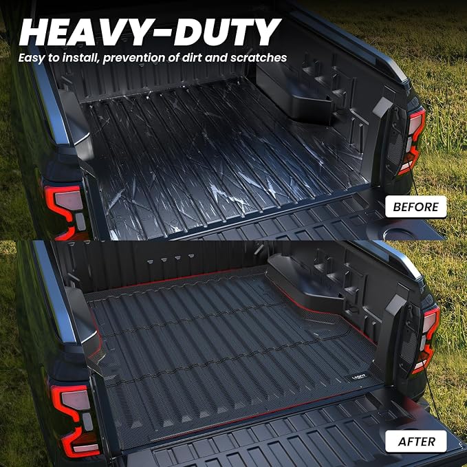 LASFIT Truck Bed Mat for Ford Ranger 2025 2024 All Weather Protector TPE Car - Image 3