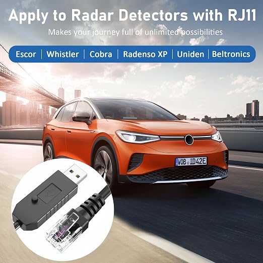Radar Detector Cable, USB to RJ11 Plug Power Cord - Image 7