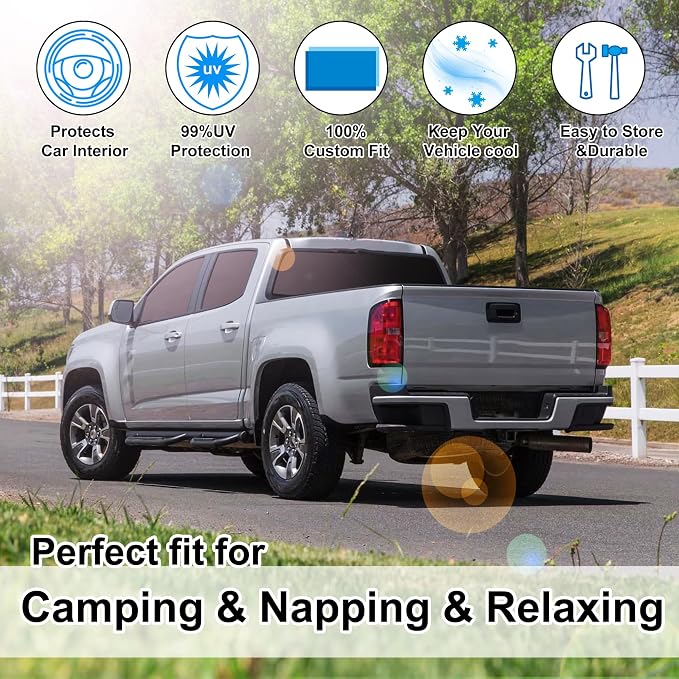 TINGLU Window Shades for Chevrolet Colorado Pickup Truck 2015-2022 Accessories - Image 6