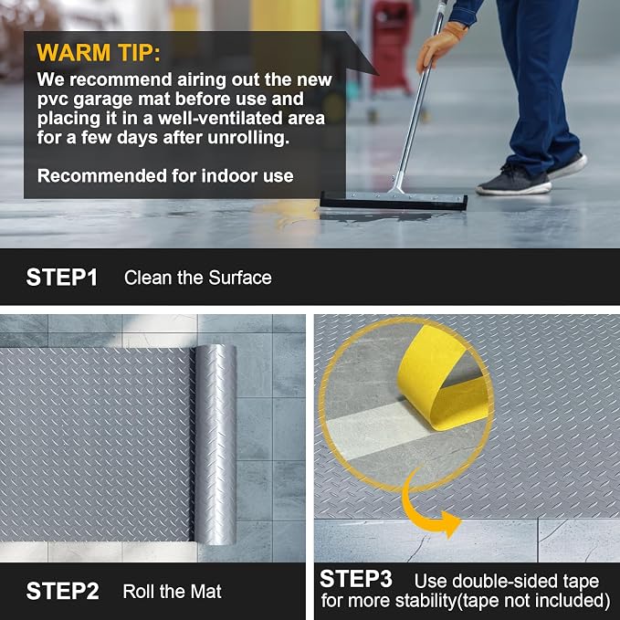 4x10FT Garage Floor Mat, 2.8mm Thickened Flooring Roll - Image 6