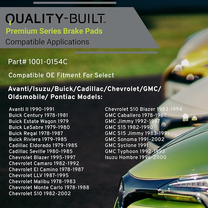 Premium Ceramic Front Brake Pads Compatible - Image 3