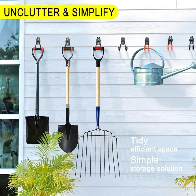 8 Pack Heavy Duty Garage Hooks Storage Organizer Wall Mount Power and Garden - Image 5