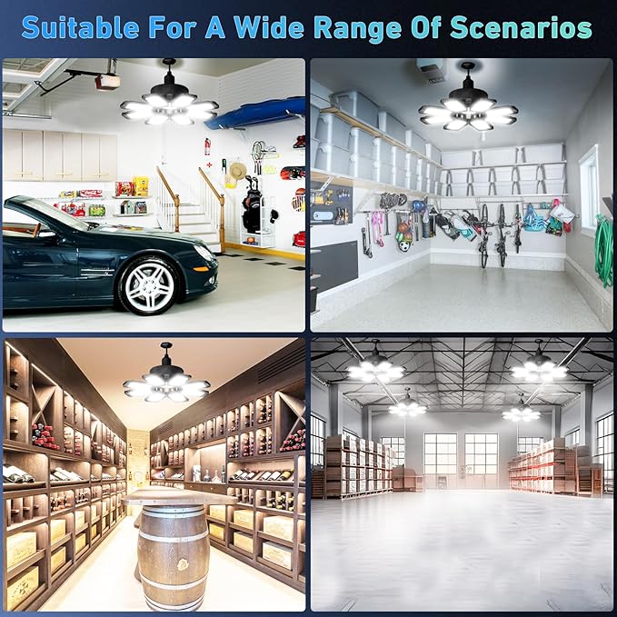 Garage Light 8 Pack - 240W 24000LM 6500K Garage Lights Ceiling LED - Image 7
