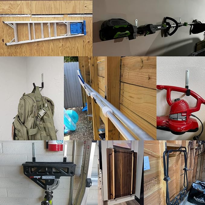 Heavy Duty Steel Hooks, Garage Storage Utility Hooks, Heavy Duty Tool Organizer - Image 7