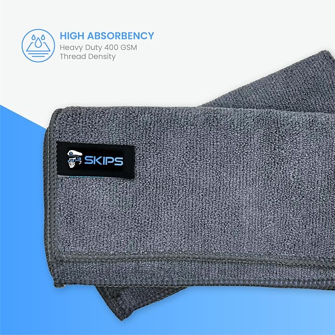 SKIPS Mini Microfiber Towels: 2-Pack of Premium Interior Detailing Towels - Image 4