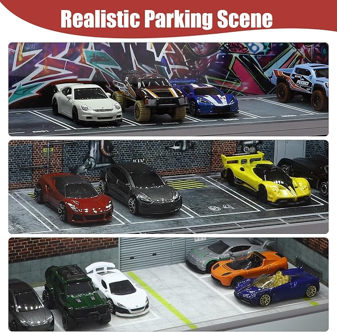 Display Case for Hot Wheels: Stackable Parking Garage for 1/64 Scale Matchbox - Image 3
