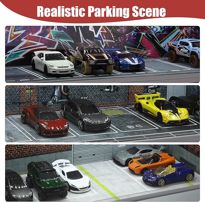 Display Case for Hot Wheels: Stackable Parking Garage for 1/64 Scale Matchbox - Image 3