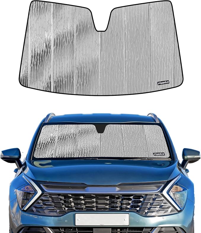 Windshield Sun Shade for Kia Sportage 2023-2025, Front Window Sunshade Shield by Pigenius