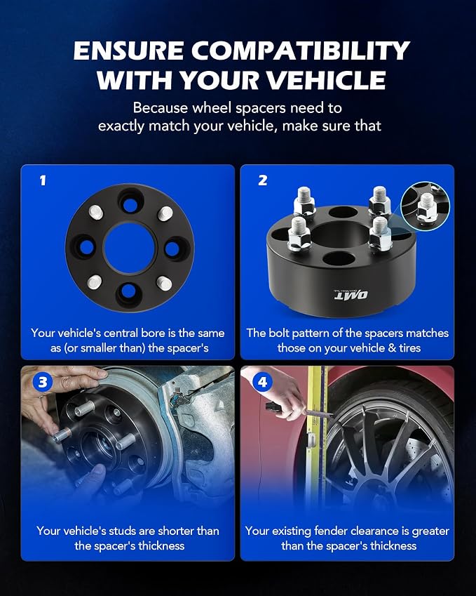 Orion Motor Tech 4x4 Wheel Spacers, Golf Cart Wheel Spacers Compatible - Image 3