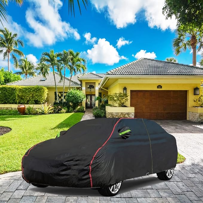 Breathable New Material, Waterproof Car Cover, Locks and Zipper Doors, - Image 2