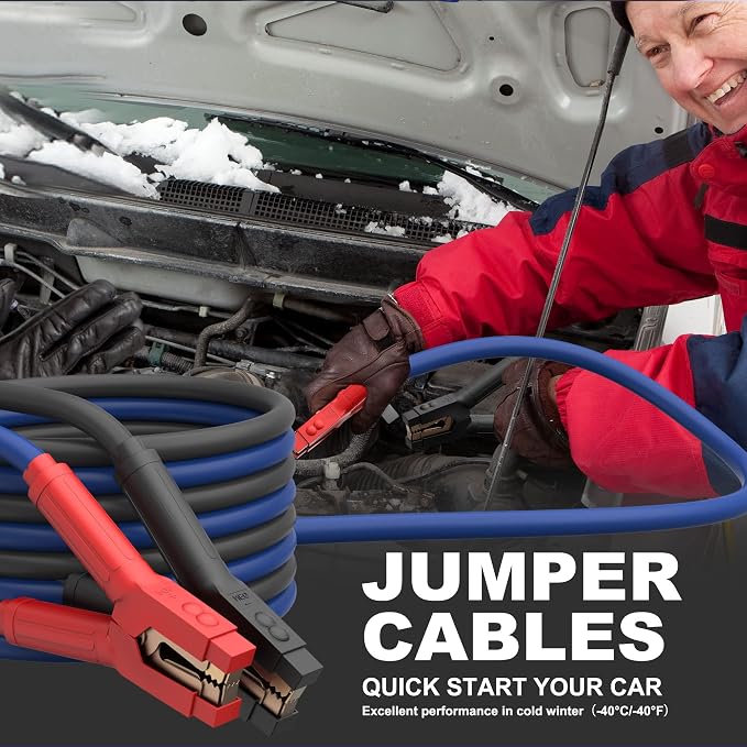 Heavy Duty Jumper Cables, 0 Gauge 25 Feet 1000Amp Booster Cables, UL Listed - Image 6