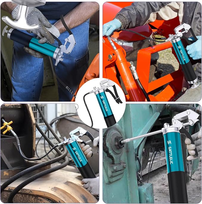 8000 PSI Heavy Duty Grease Gun Kit - 14oz - Image 5