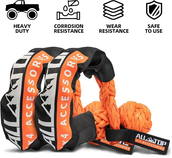 ALL-TOP Synthetic Soft Shackle Rope 3/4in x 24in UHMWPE Recovery Tow Shackles - Image 2