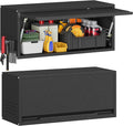Metal Garage Wall Cabinet with Up-Flip Door, Wall-Mounted Steel Storage Cabinet by Firstsky