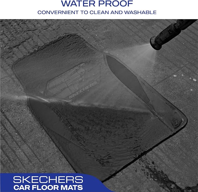 Skechers Car Floor Mats, Waterproof Universal Fit Car Mats, Faux Leather Car - Image 5