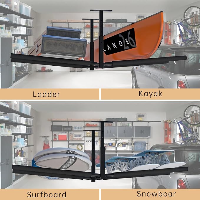 Double Kayak/Ladder Ceiling Storage Rack, Hi Port 2 Ladder Hanger Overhead - Image 5