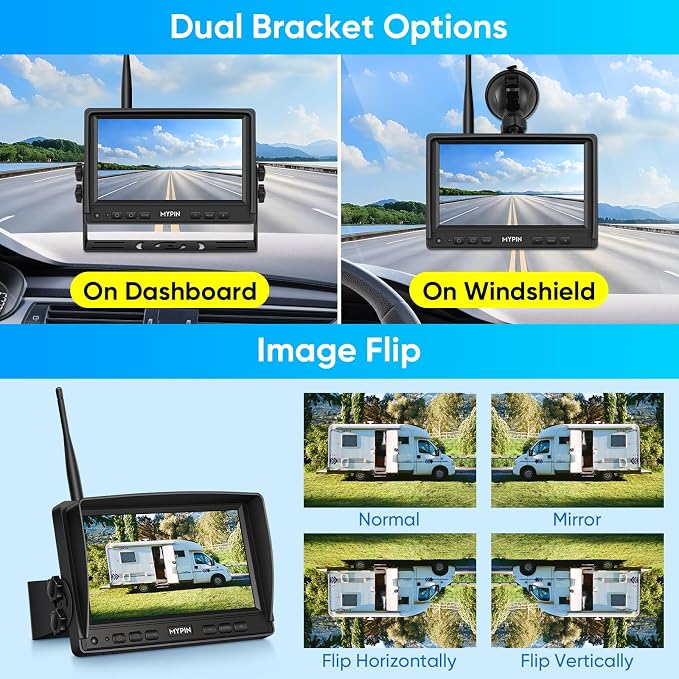 Solar Wireless Magnetic Backup Camera, 9900mAh Battery Powered Rechargeable - Image 6