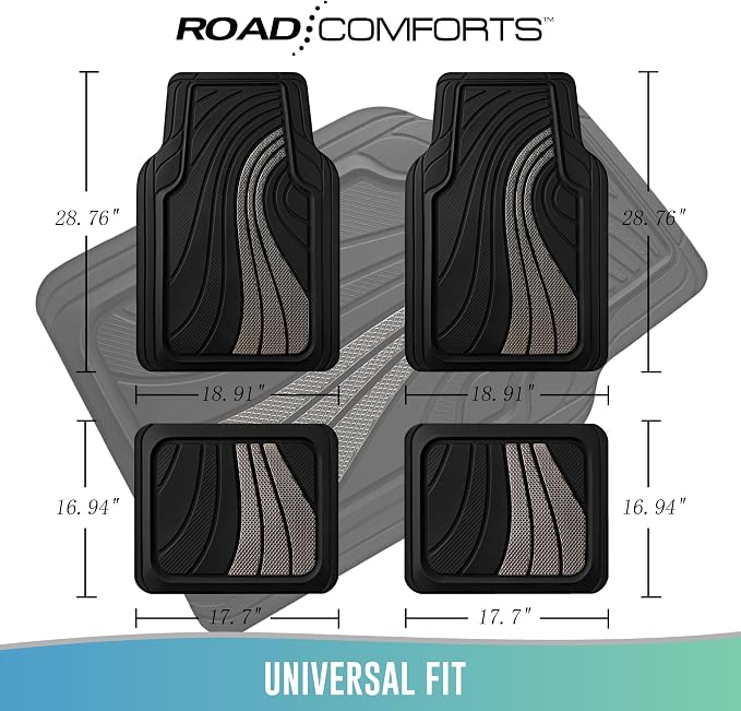 Road Comforts Car Floor Mats Full Set – Front & Rear Car Floor Mats - Image 5