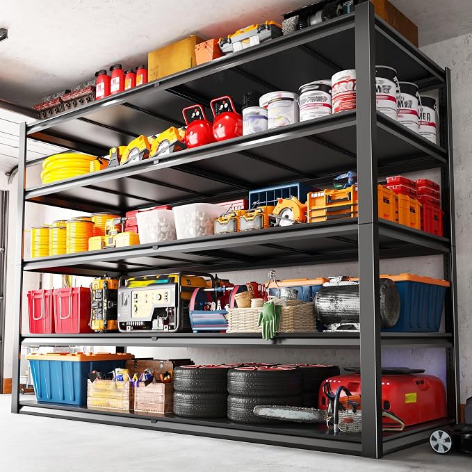 REIBII 78" H Garage Shelving, Storage Shelves Heavy Duty Load 3000LBS, by REIBII
