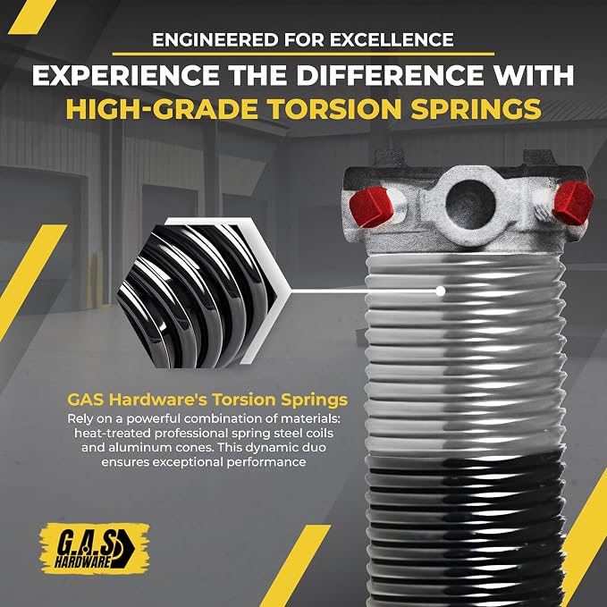 Garage Door Torsion Springs 295x2x48 Includes 1” Steel Bearing, and Winding Bars - Image 6